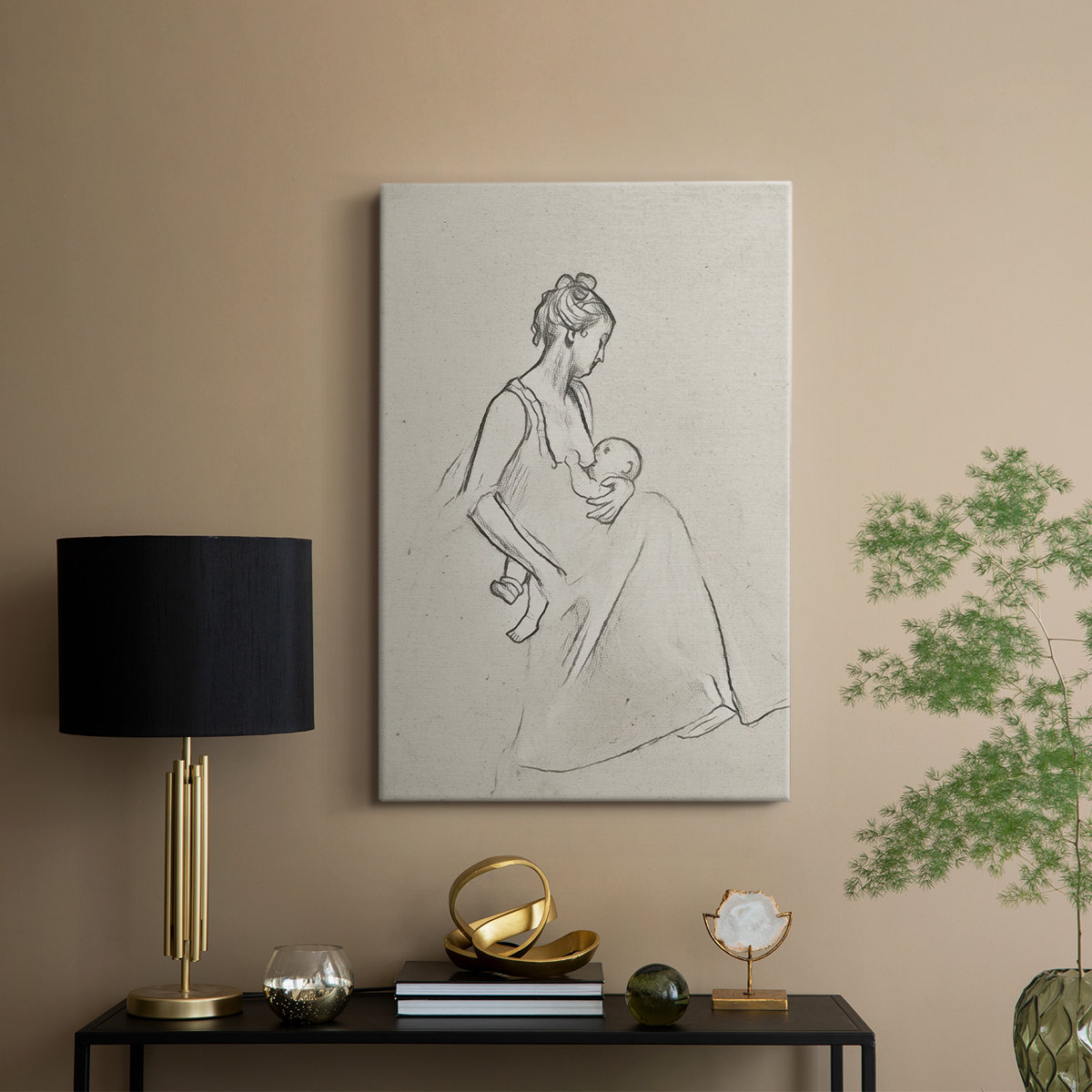 Winston Porter Vintage Sketch LXXVII -Gallery Wrapped Cavas | Wayfair